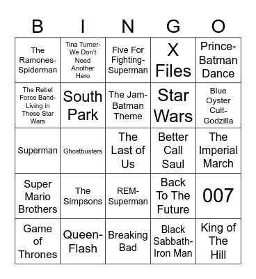 Radio Bingo Comi Con Bingo Card