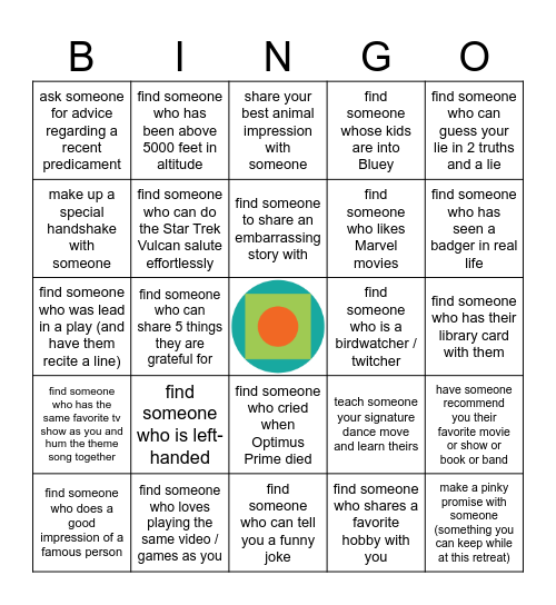 Palantiri Bingo Card