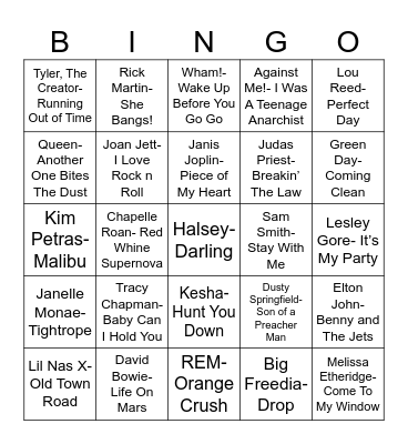 Radio Bingo Pride Bingo Card