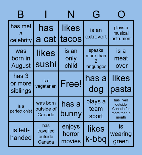 Bingo Card