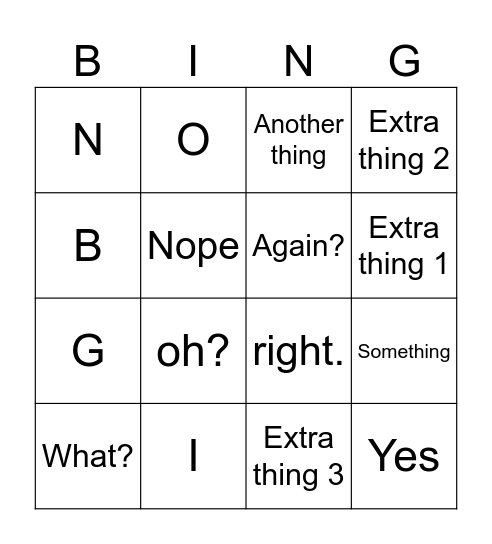 Beeingo Bingo Card