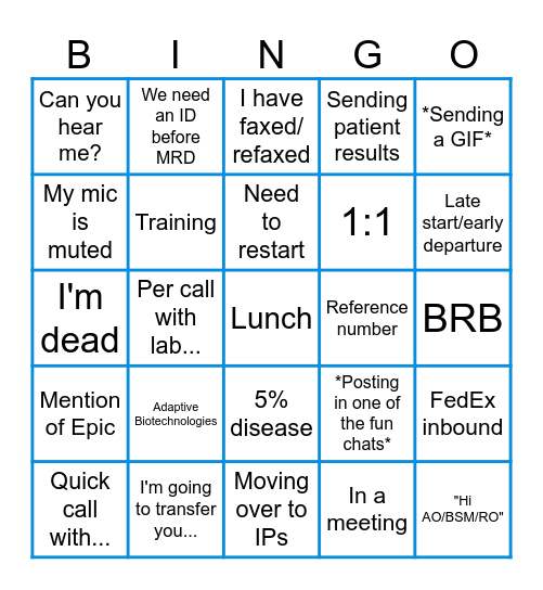 Path Bingo! Bingo Card