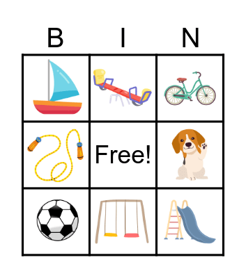 KIDS 2 BINGO Card