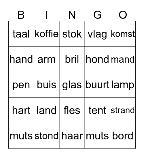woordbingo Card