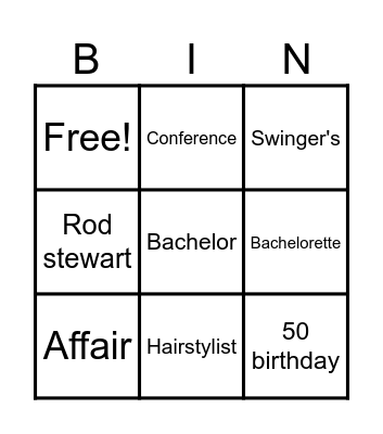 Vegas Bingo Card