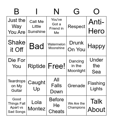Bingo! Bingo Card