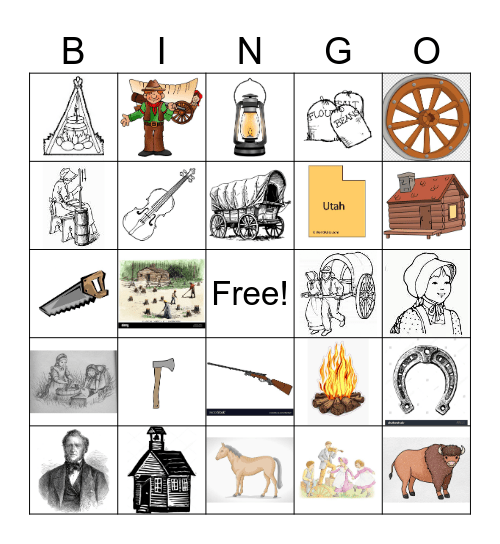 Pioneer Day Bingo Card