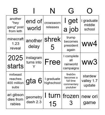 things that will come before silksong Bingo Card