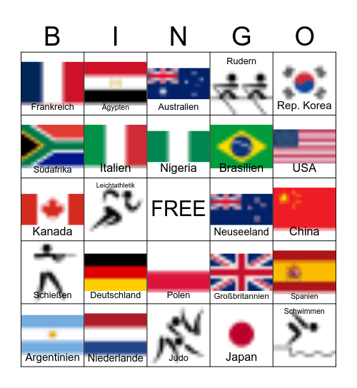 Olympia 2024 - Eröffnungsfeier Bingo Card