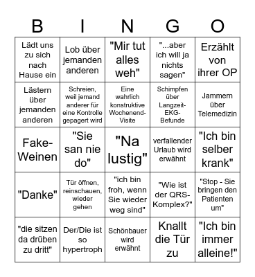 Fun, fun, fun - halt Stop! Bingo Card