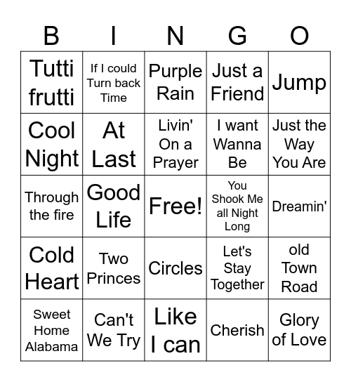 Music 111 Bingo Card