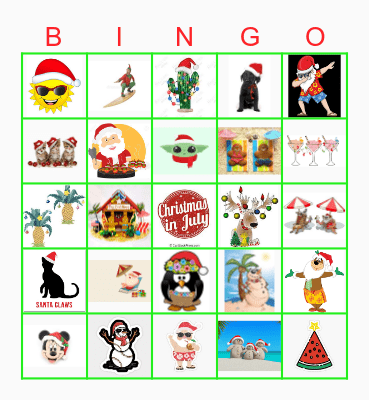 WFM Christmas in July Bingo Card