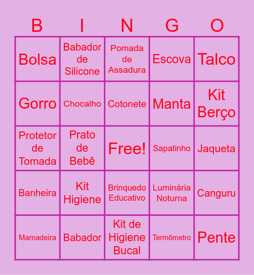 CHARRAIÁ DA ANA SOPHIA Bingo Card