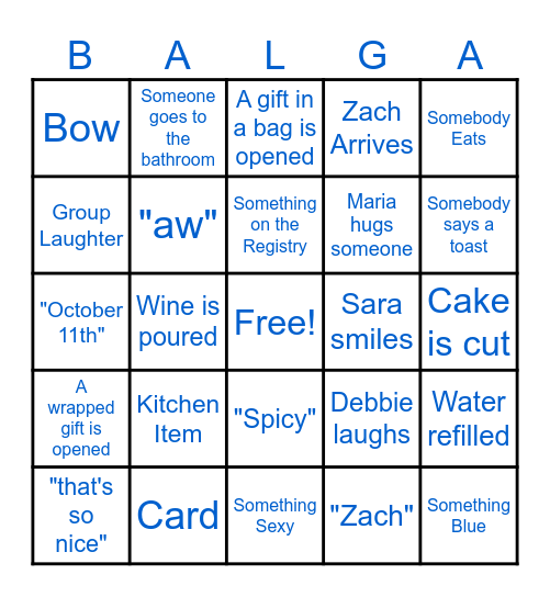 BALGA BINGO! Bingo Card