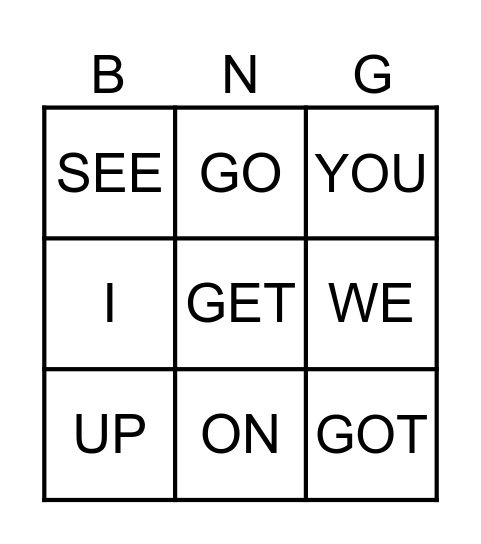 TREE-3 Bingo Card