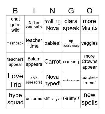 357 Bingo Card