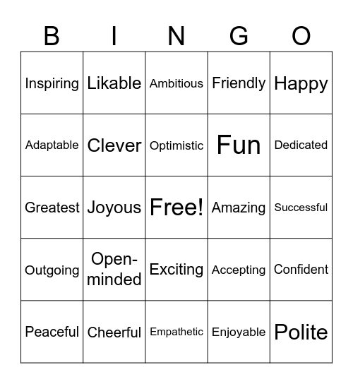 MARS BINGO Card