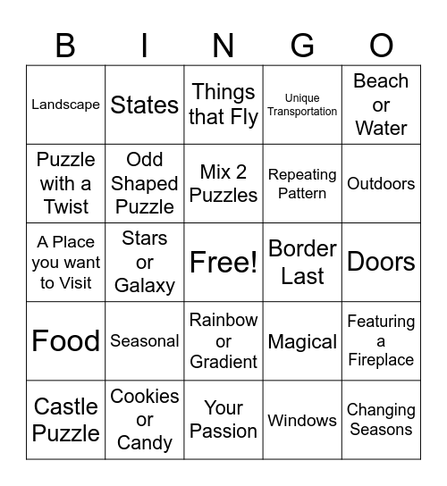 NCTPSS Puzzle Bingo 2024 Bingo Card