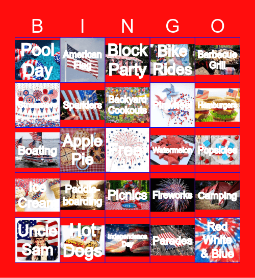 USA Bingo Card