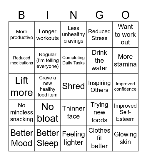 Non- Scale Victory Bingo Card