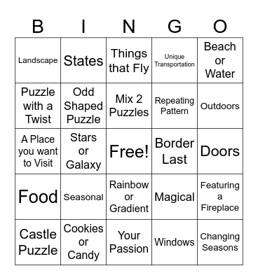 NCTPSS Puzzle Bingo 2024 Bingo Card