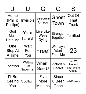 AMERICAN IDOL BINGO Card