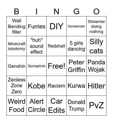 China Bingo Card