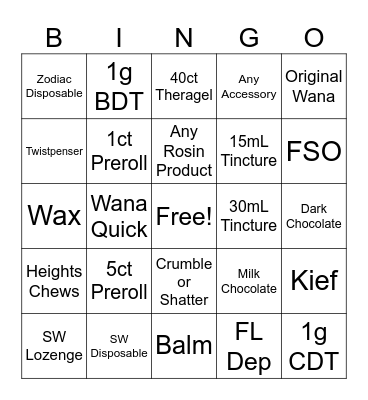 Sales Bingo Card