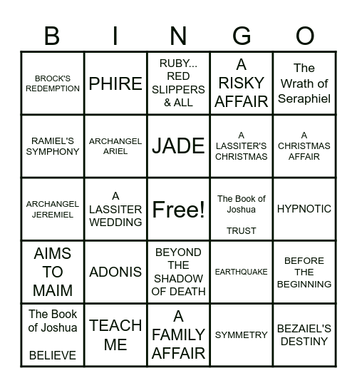 AN ABSOLUTE EXPERIENCE Bingo Card