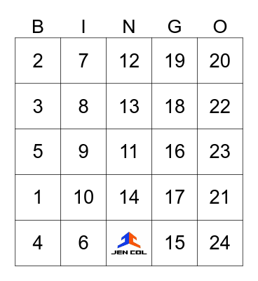 Safety Bingo - Bingo Card