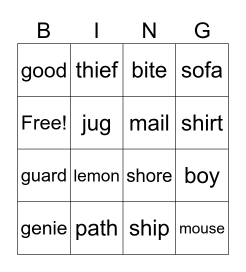 bingo! Bingo Card