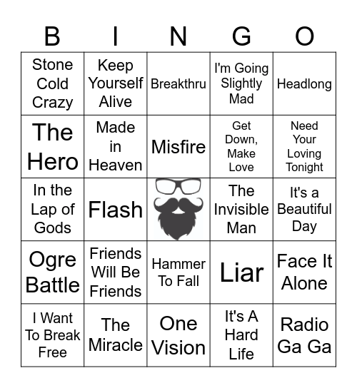 ABBA & QUEEN RD  3 | QUEEN HITS VOL 2 Bingo Card