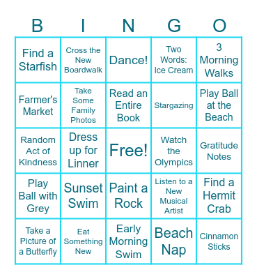 Sandwich 2024 BINGO Card