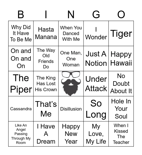 ABBA & QUEEN RD 4 | ABBA HITS Bingo Card