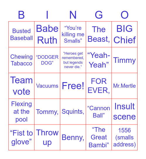 Customer S Bingo Card