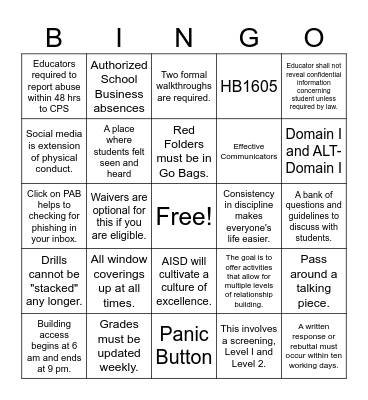 CMS Back to School '24-'25 Bingo Card