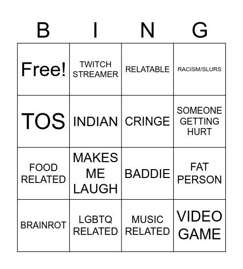 DUFIB IG REELS BINGO Card