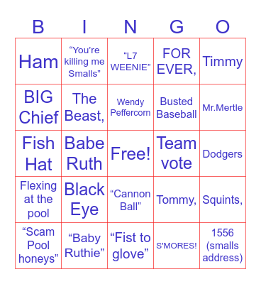 Customer S Bingo Card