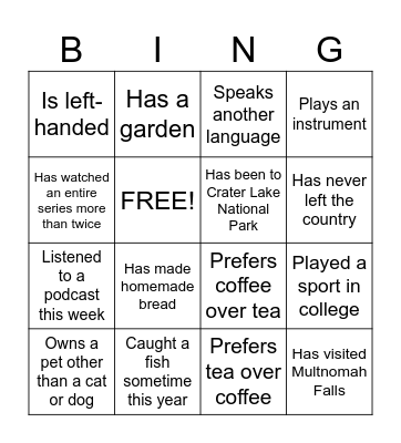 Back to School BINGO! Bingo Card