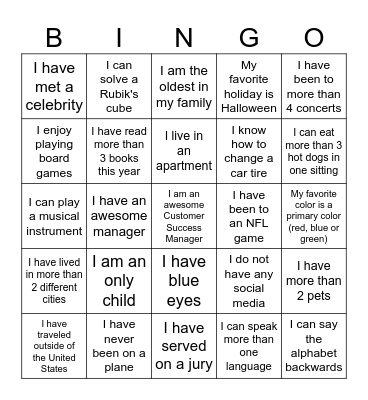 Bingo Card