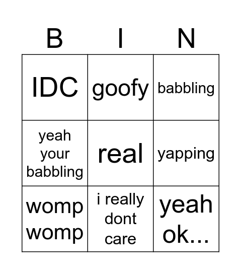 christians vocabulary Bingo Card