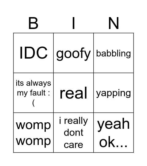 christians vocabulary Bingo Card