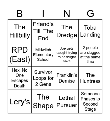 Camryn's Card Bingo Card