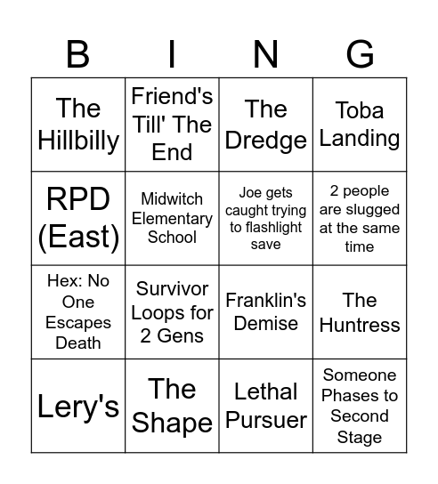 Camryn's Card Bingo Card