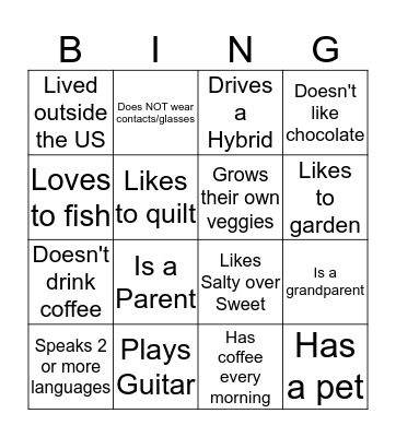 Celebration of Success Bingo Card