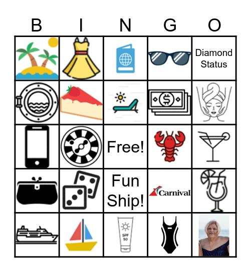 Judy's Cruisin' into 70 Bingo Card