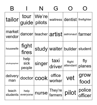 JOBS Bingo Card