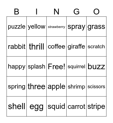 Phonics III Bingo Card