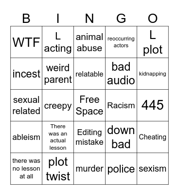 Tomorrow’s Teachings Bingo Card