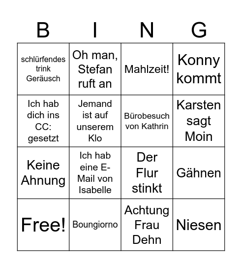 Bingo Card